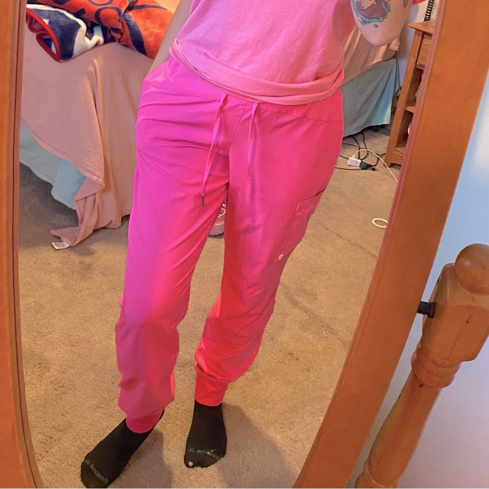 Cute bright pink jogger pants